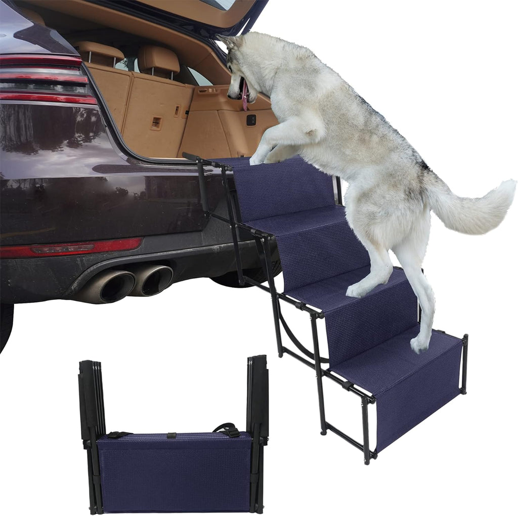 4/5 Steps Folding Pet Stairs Ramp Lightweight Portable Waterproof B98949