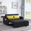 Convertible Sleeper Sofa Bed Polyester Futon Couch Loveseat with Pillows G824196