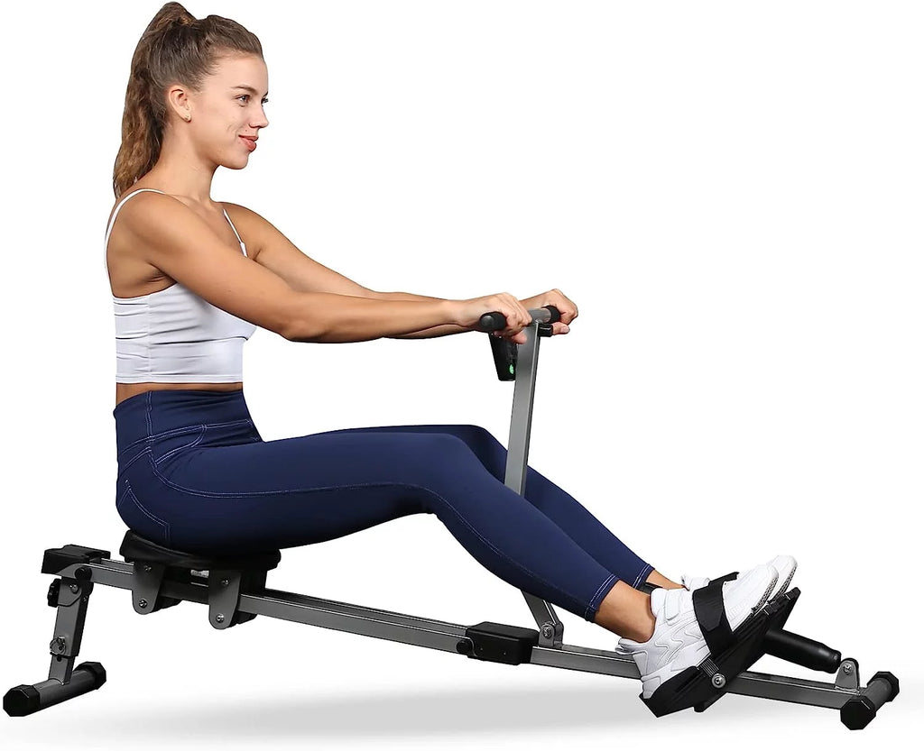 Rowing Machine with Adjustable Resistance and Digital Monitor V151872