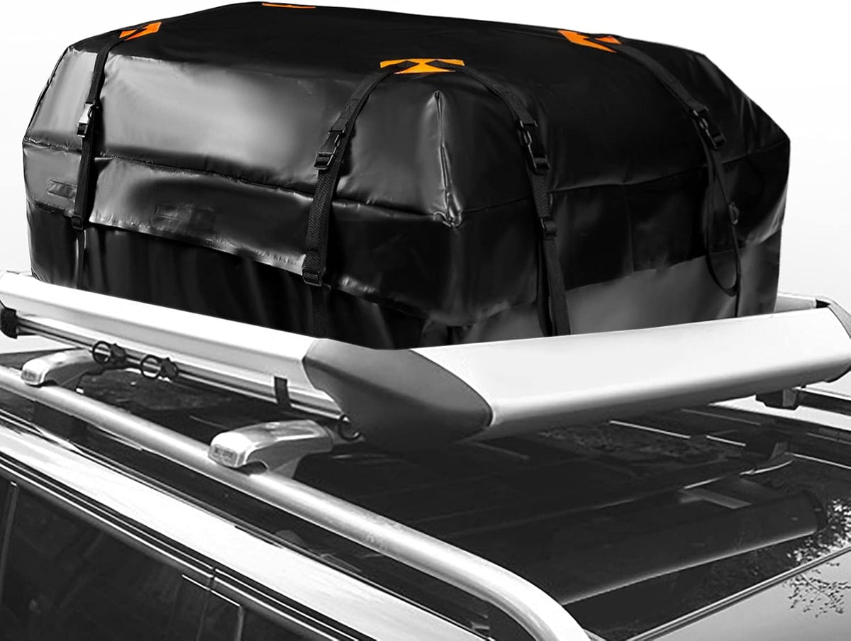 15 Cubic Feet Waterproof Car Roof Bag Cargo Carrier with Anti-Slip Mat U263826