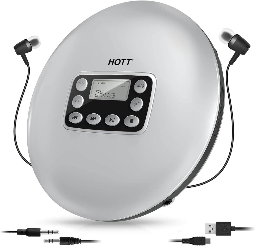 Portable CD Player with Bluetooth and Stereo Headphone U3675