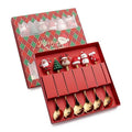 Stainless Steel Christmas Tree Tea Spoon Set 6pcs B426