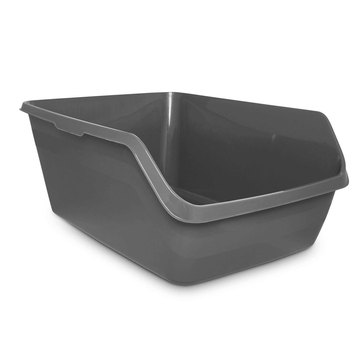 Charcoal High-Back Cat Litter Box N5702