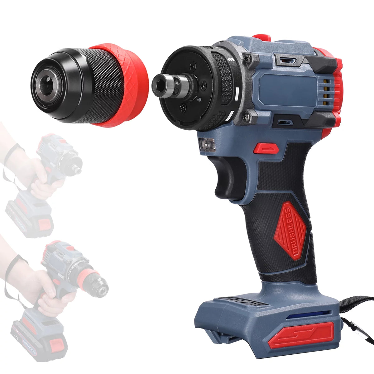 21V 2in1 Brushless Drill Electric Screwdriver 55Nm F560014