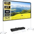 120 inch 16:9 4K Portable Projector Screen with Stand and Carry Bag D5614