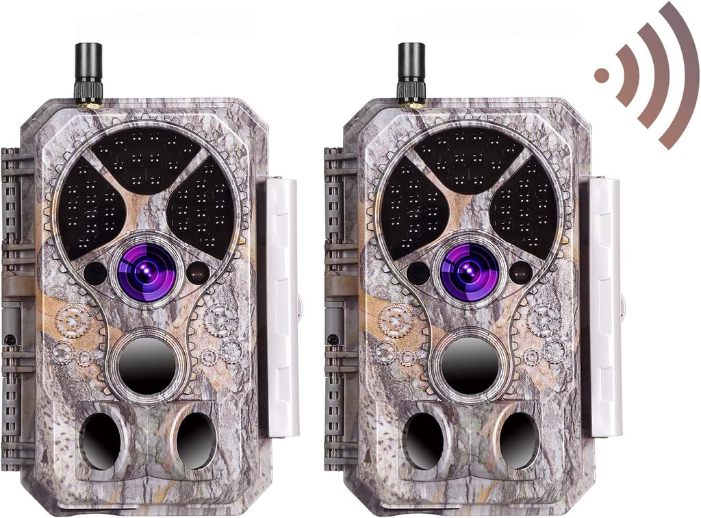 2-Pack Bluetooth WiFi Trail Camera 32MP 1296P Waterproof S21069