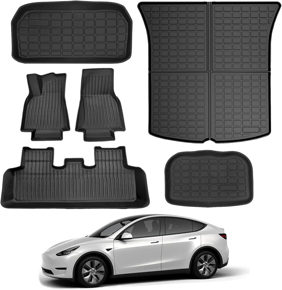 All Weather Waterproof Front Trunk Mat and Rear Cargo Mat D694