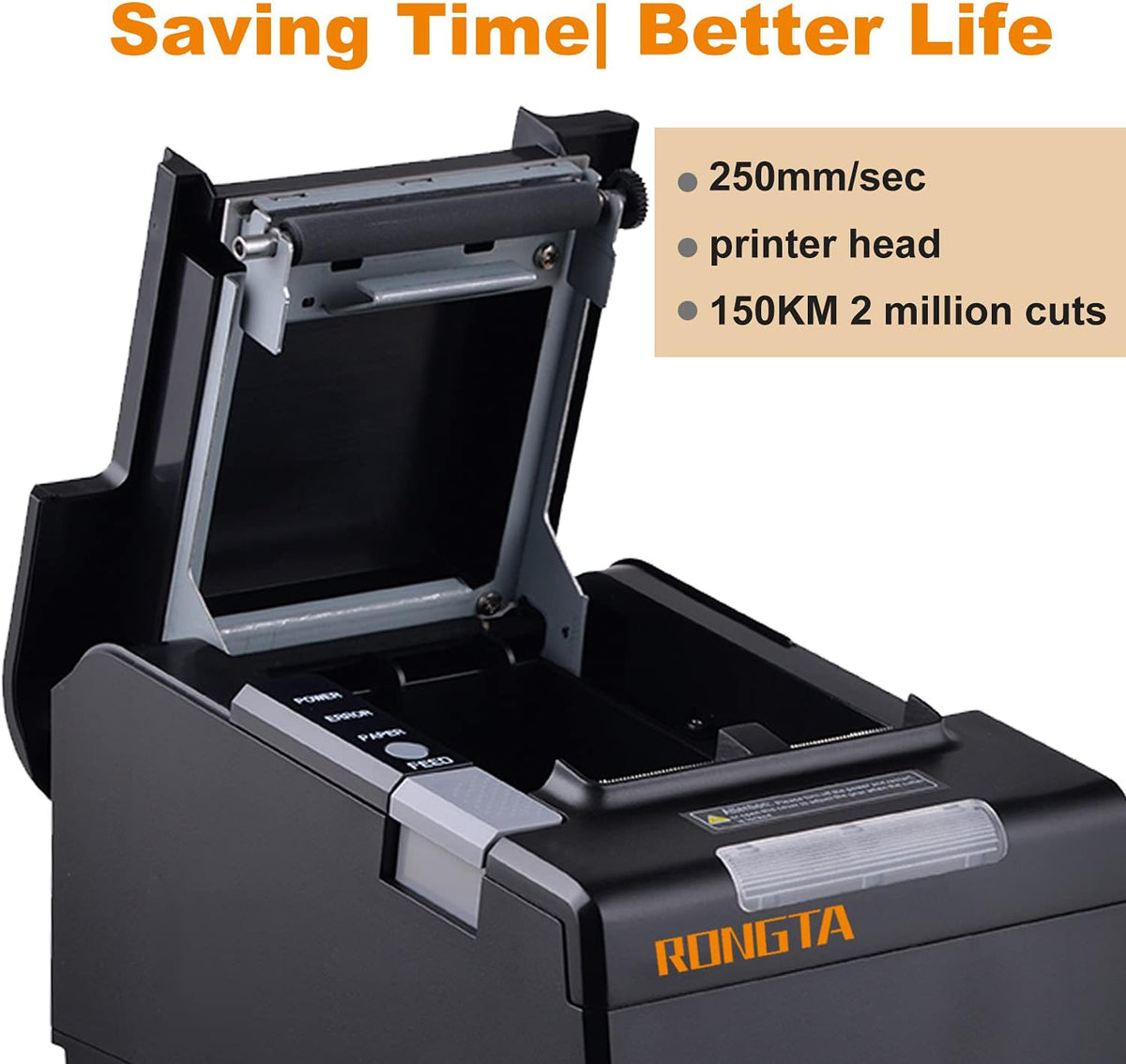 Commercial Direct Thermal Receipt Printer Auto Cutter USB Serial Ethernet 80MM B599536