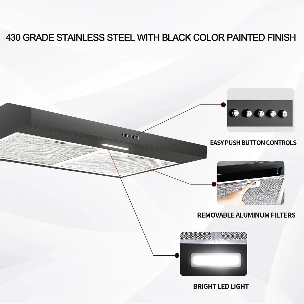 30 inch Under Cabinet Range Hood with Carbon Filter T91234