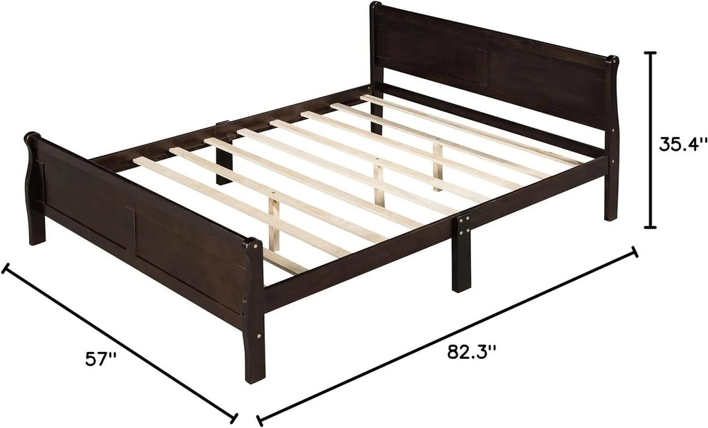 Full Platform Bed Frame with Headboard and Footboard F2860