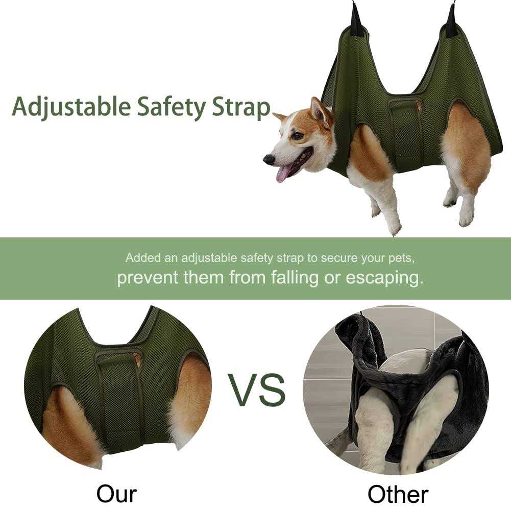 Pet Dog Grooming Hammock Harness with Nail Clippers J4934