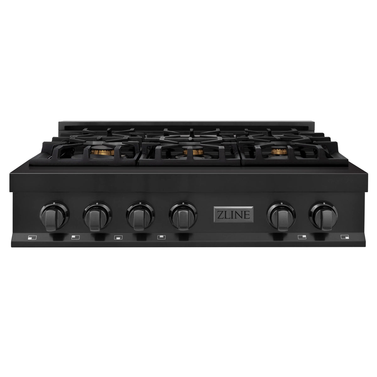 36 in. 6 Burner Gas Rangetop in Black Stainless Steel J99009