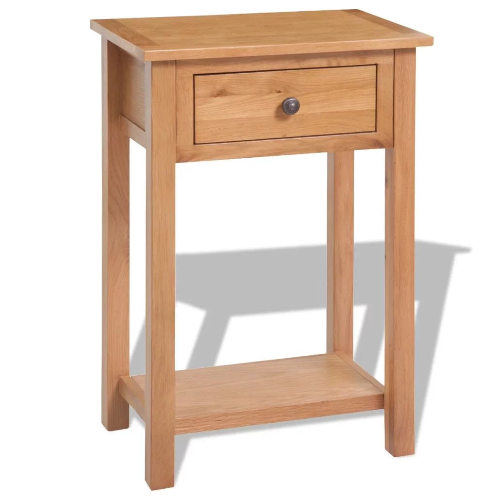 Solid Oak Wood Console Table H492428
