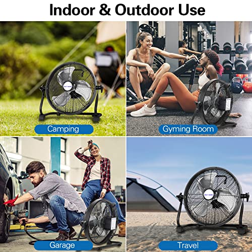 16 Inch Rechargeable Battery Operated Portable Floor Fan W197