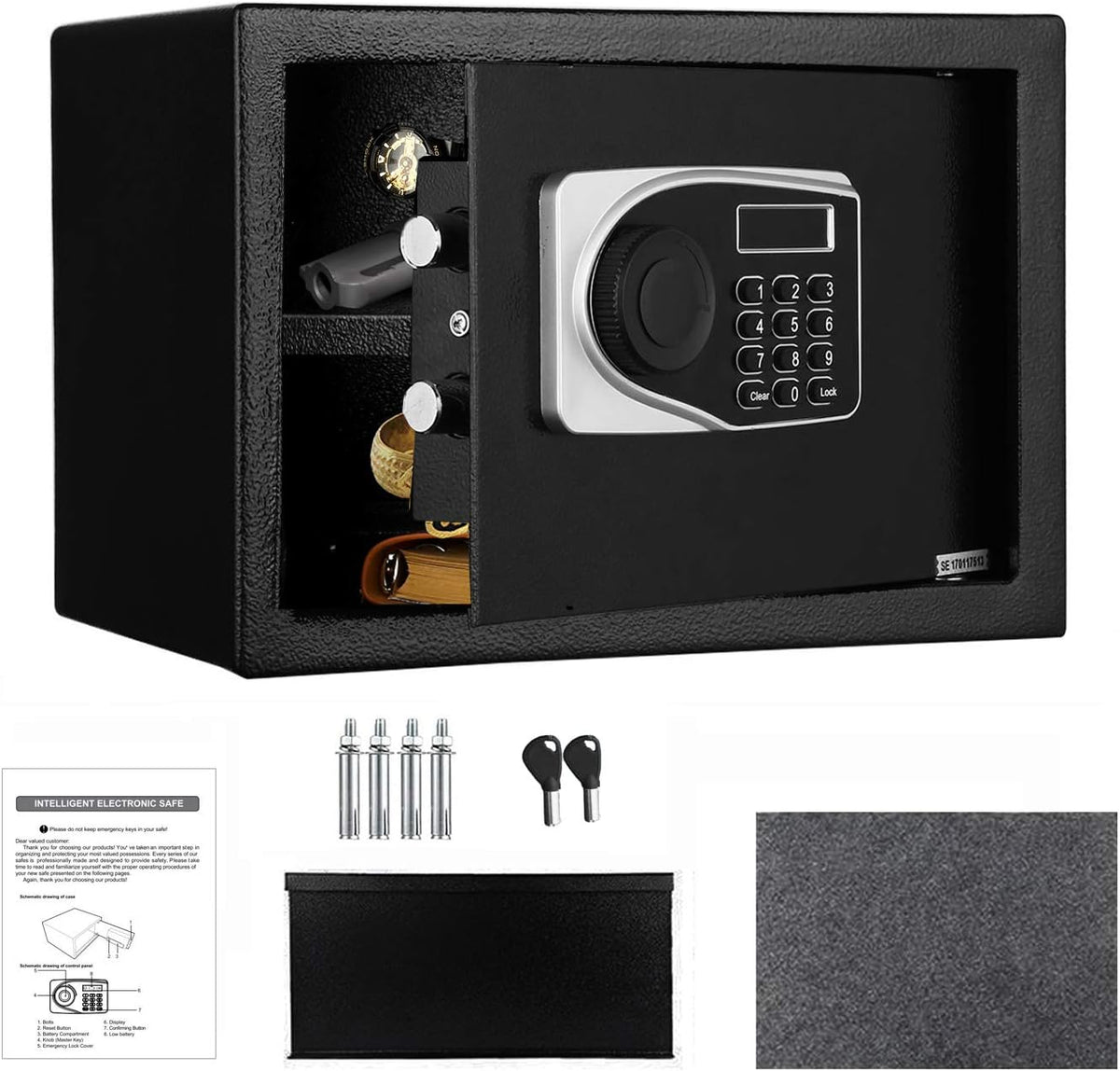 0.57 Cubic Feet Electronic Security Digital Safe K95486