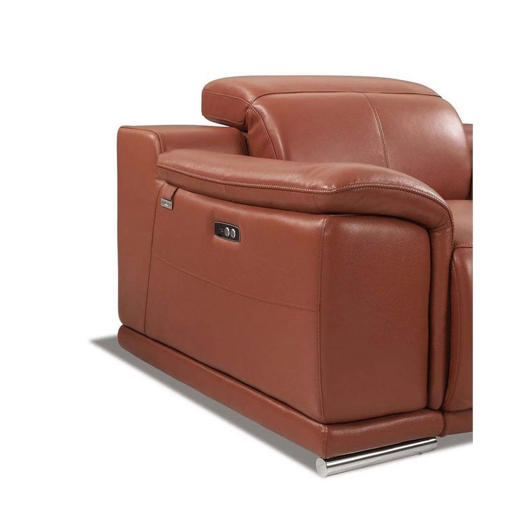 Genuine Italian Leather Power Reclining Sofa C15911