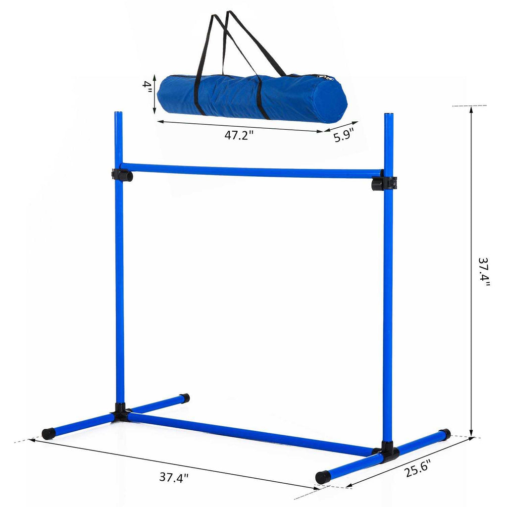 4 Piece Dog Agility Equipment with Adjustable Height Jump Bars W82224