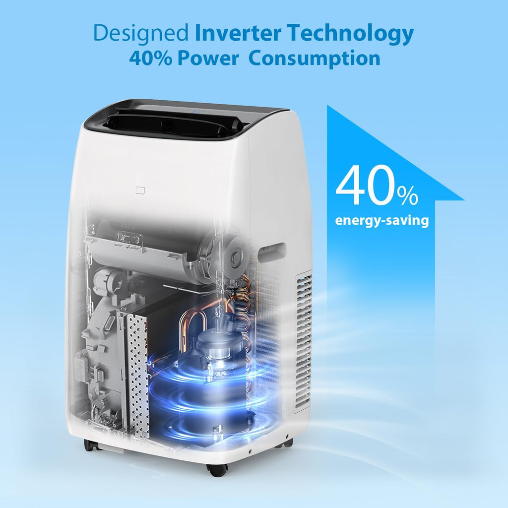14000 BTUs Inverter Portable Air Conditioner and Heater Y533