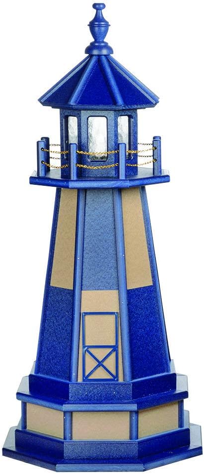Decorative Lighthouse with Base Wood Turf Green Weatherwood F980820