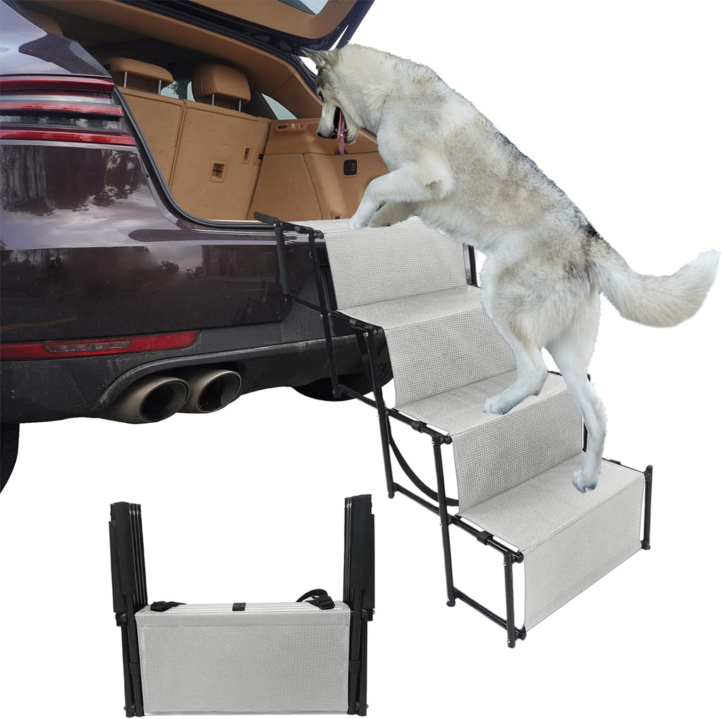 4/5 Steps Folding Pet Stairs Ramp Lightweight Portable Waterproof B98949