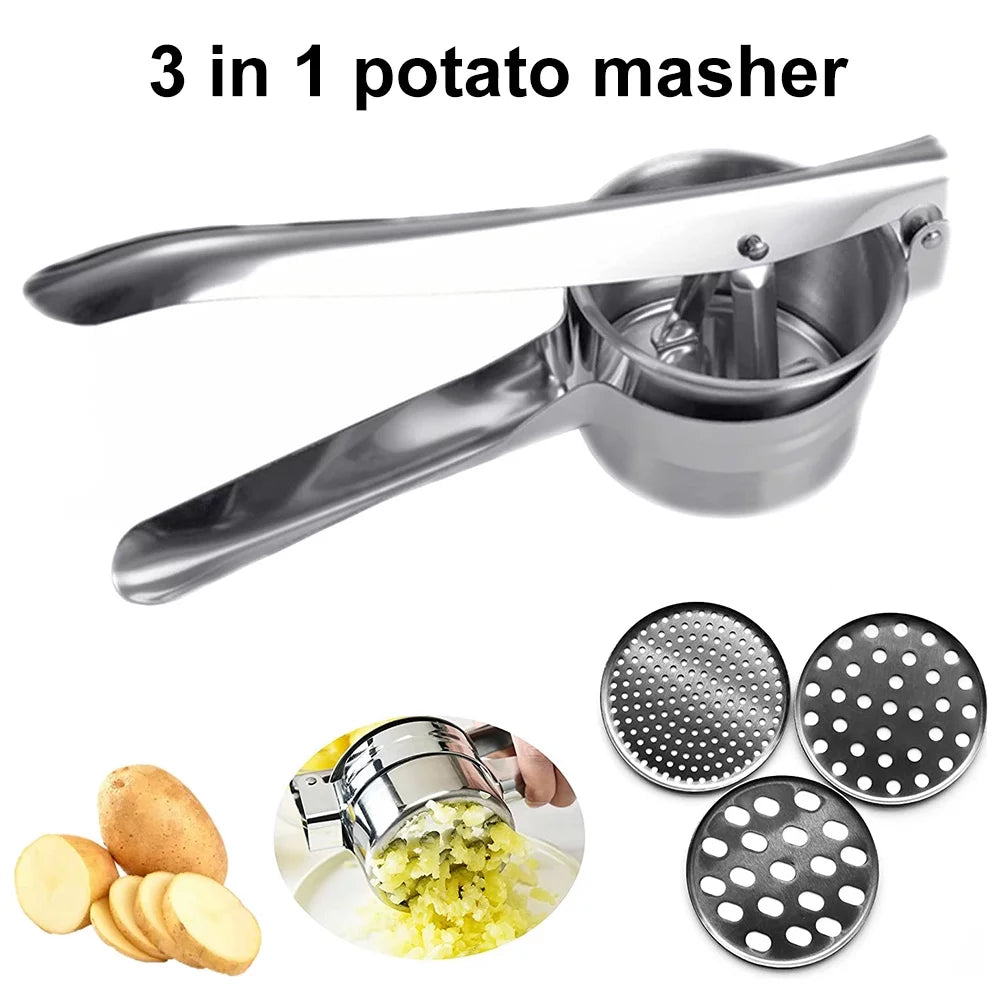 Stainless Steel Potato Ricer and Masher J625