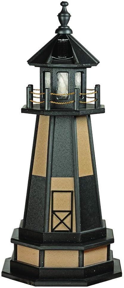 Decorative Lighthouse with Base Wood Turf Green Weatherwood F980820