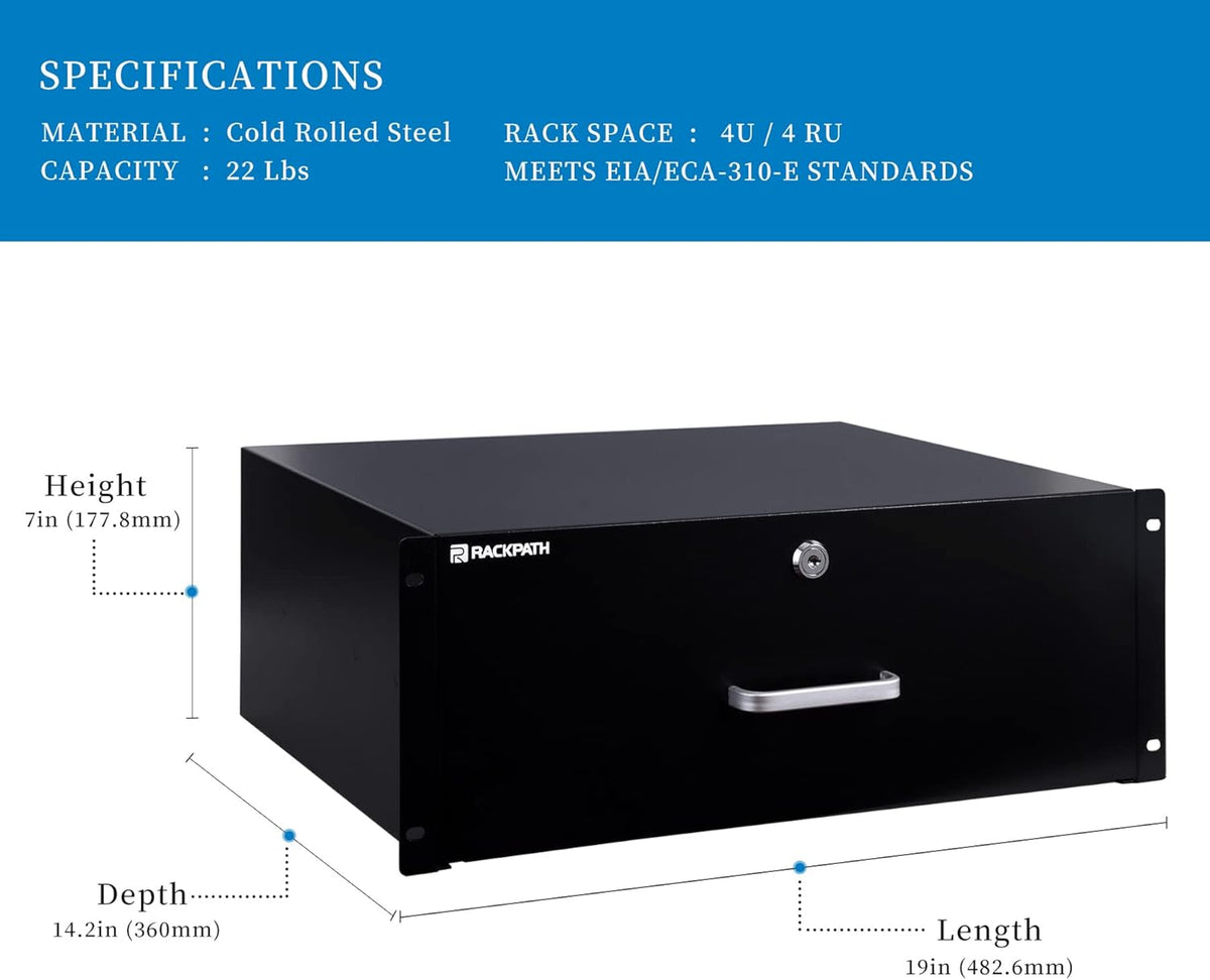 3U Rack Mount Drawer with Lock and Key I770