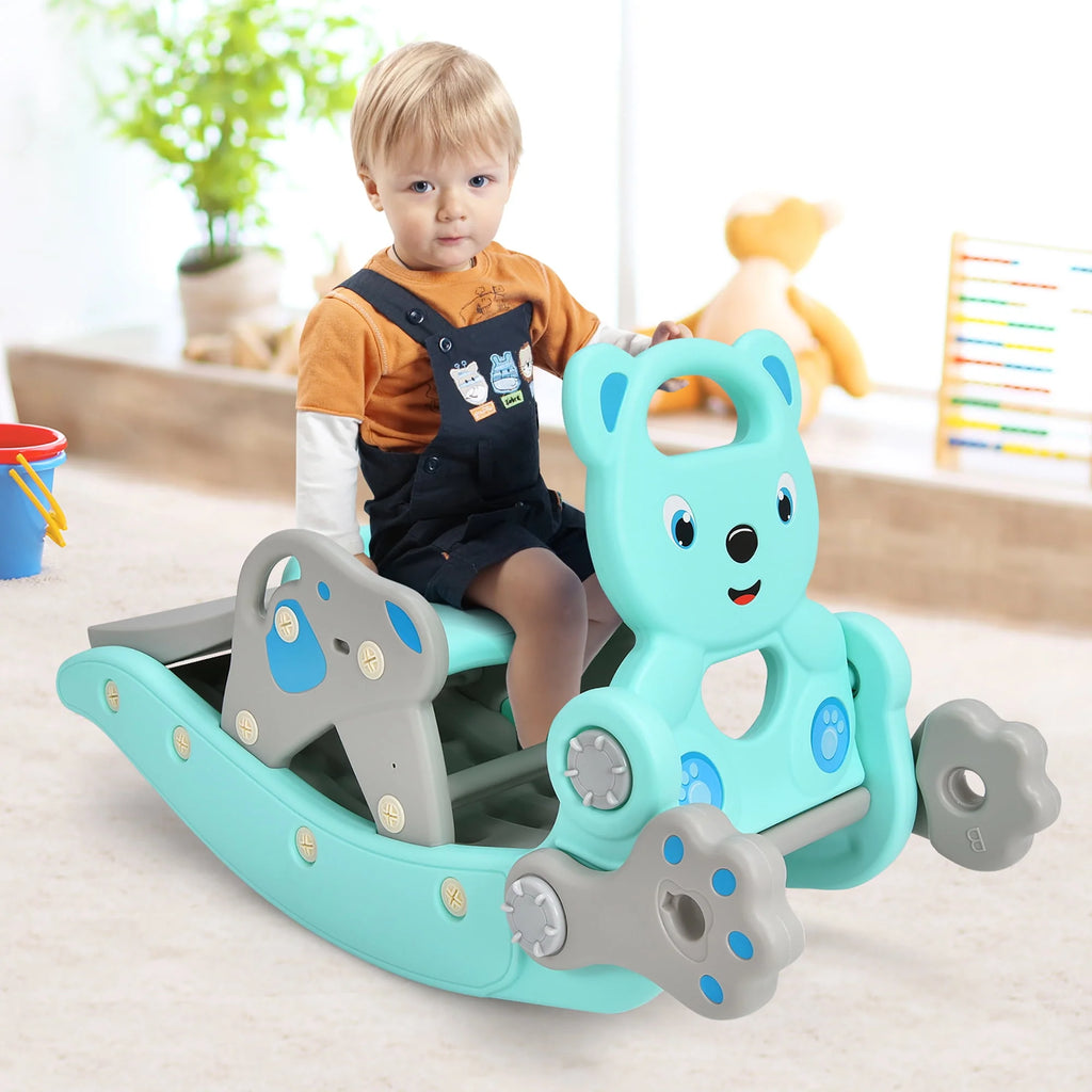 4-in-1 Toddler Slide Playset with Basketball Hoop J903