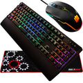 Mechanical 104 Key RGB Keyboard with RGB Gaming Mouse and Extended Mouse Pad N29492