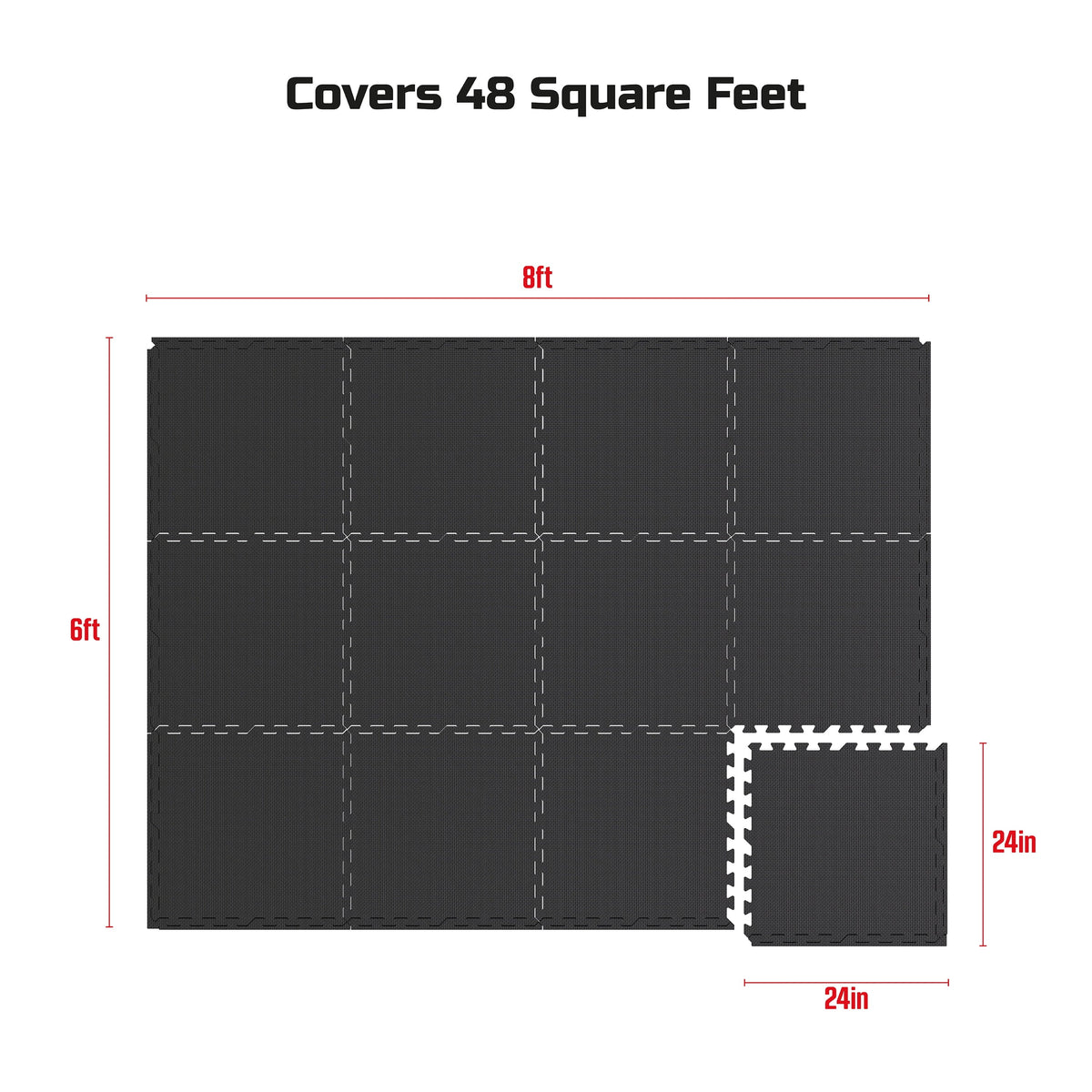 24-Pack Puzzle Foam Floor Tiles P924305