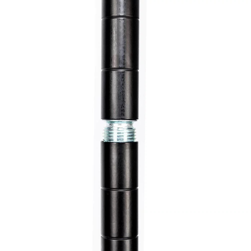 Black 2-Tier Rolling Garment Rack with Double Clothes Rod J91773
