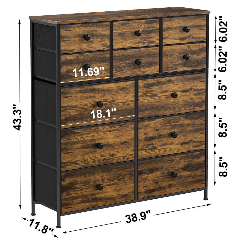 12 Drawer Fabric Storage Dresser J32452