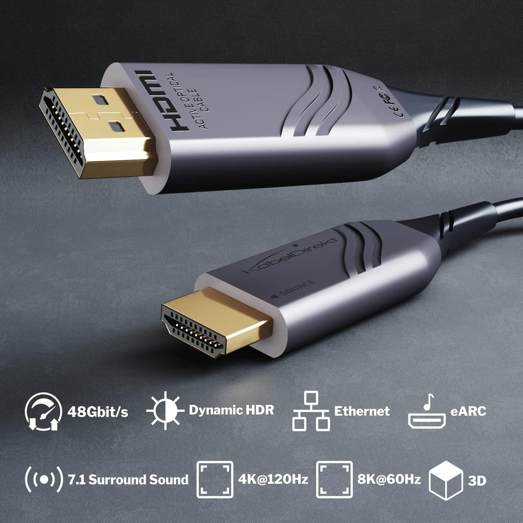 30ft 8K HDMI 2.1 Optical Fiber Cable G71753