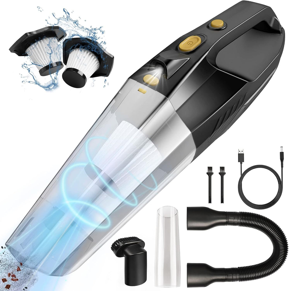 Cordless Handheld Vacuum 9.1Kpa Black Pack of 2 U58524