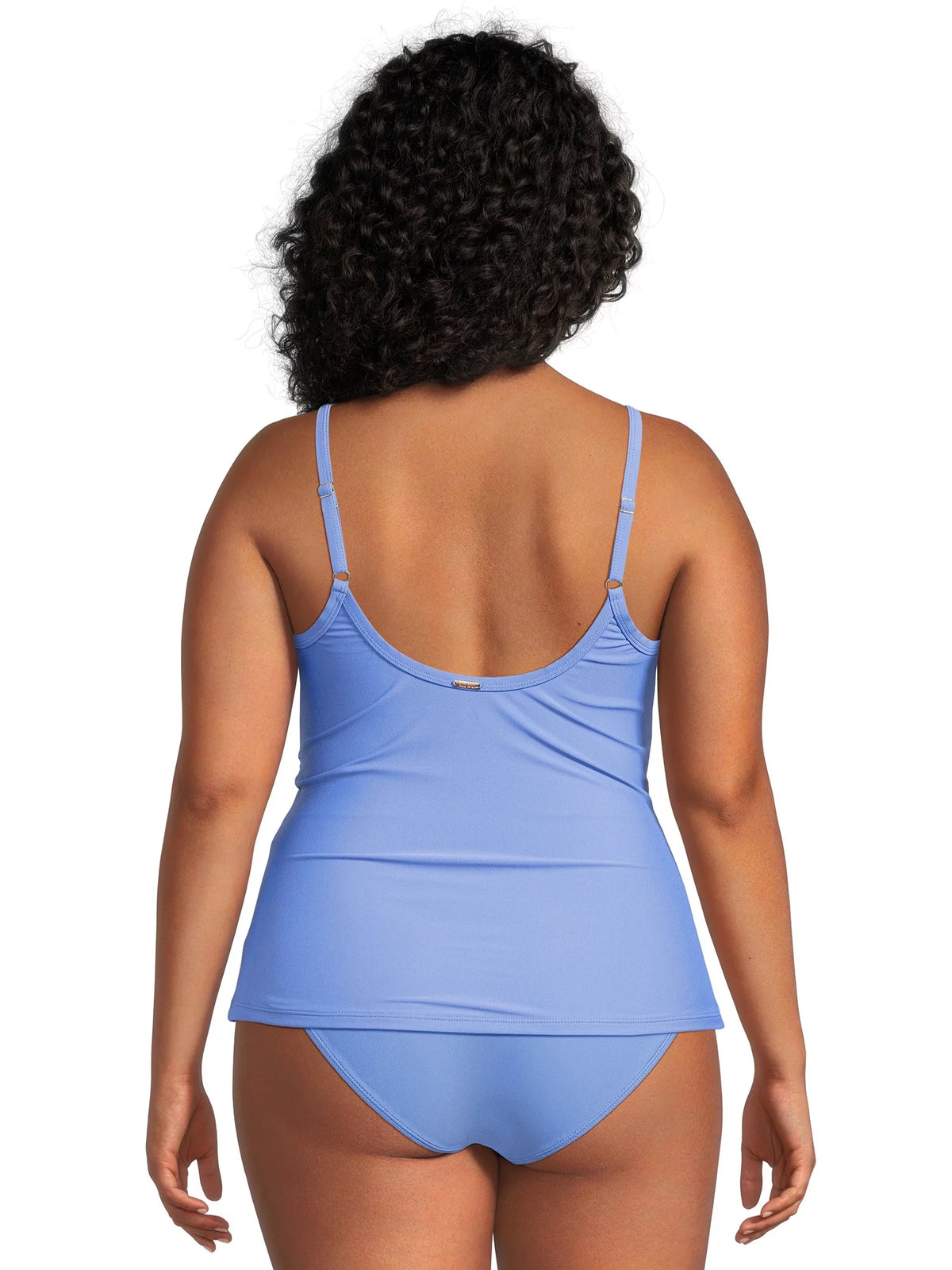 Plus Size Twist Front Plunge Tankini Top A6628