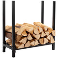 2 ft Black Steel Firewood Log Rack B3716