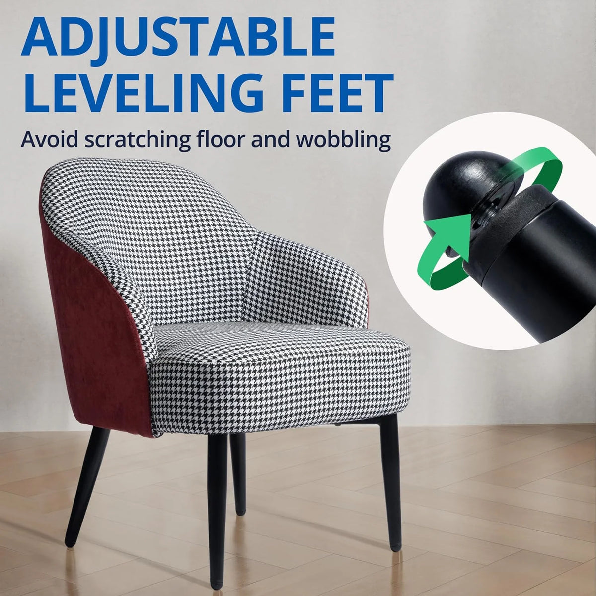 Houndstooth Upholstered Accent Chair S4573