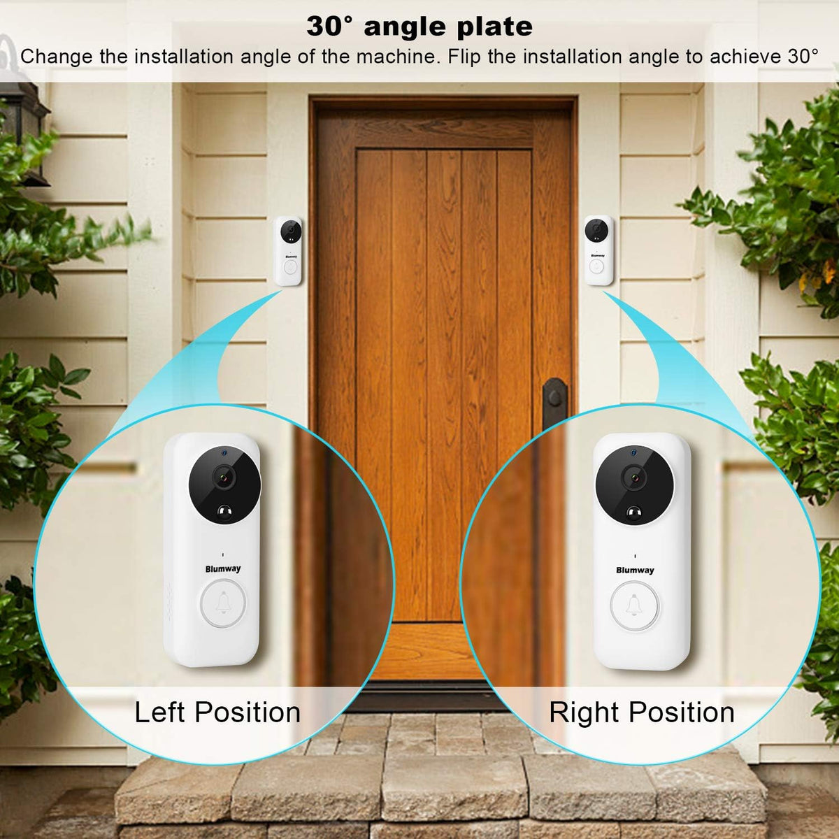 Wireless Video Doorbell Camera with Motion Detector, 1080P, Night Vision G667025