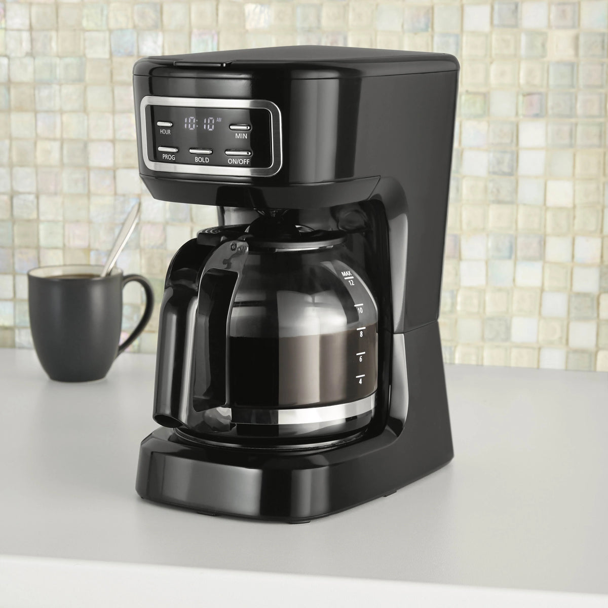 12 Cup Programmable Coffee Maker 1.8 Liter Black A7654