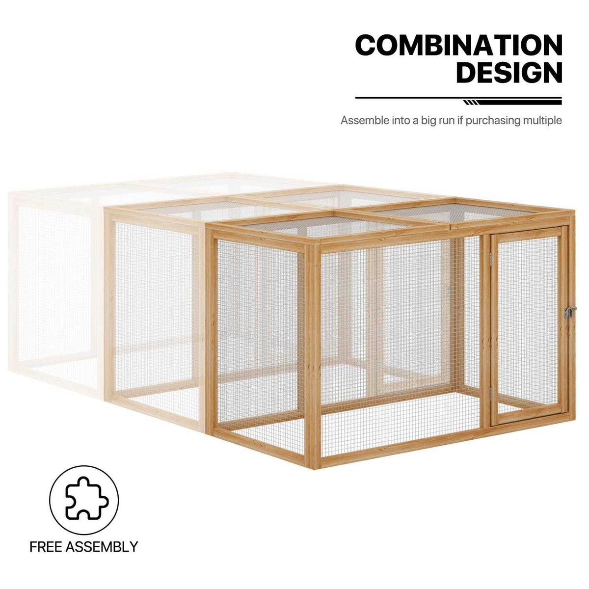 Chicken Cage Rabbit Hutch Bunny Pen with Openable Roof S5129