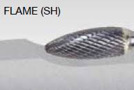 Tungsten Carbide Flame Burs N907170