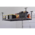 Adjustable Height Garage Overhead Ceiling Storage Rack in Black P639993