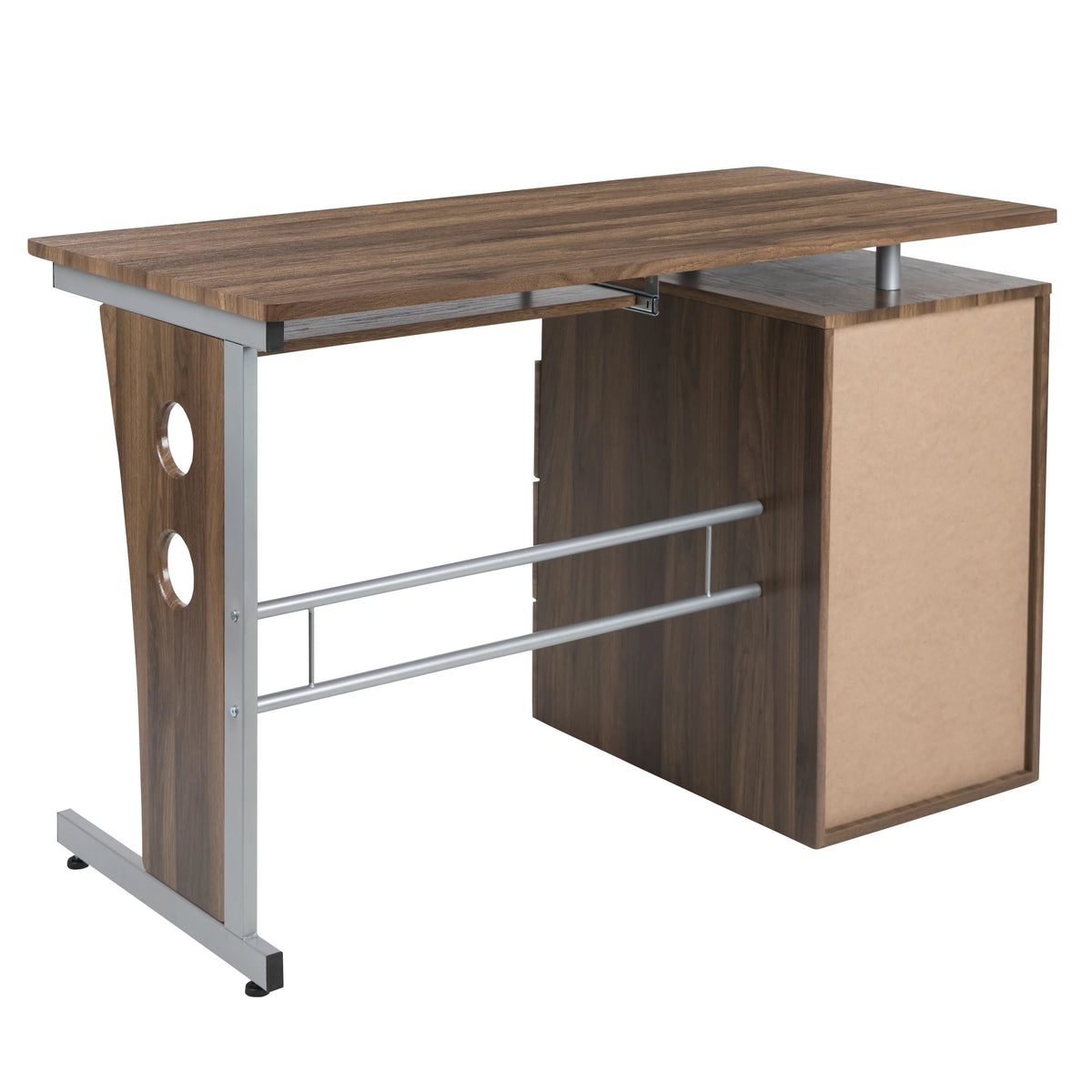 Rustic Walnut Desk with Three Drawer P831