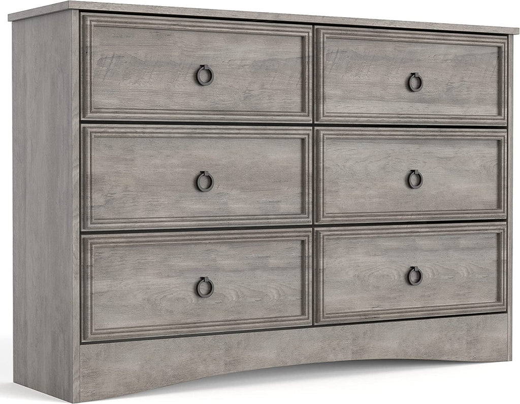 Gray 6 Drawer Dresser E542
