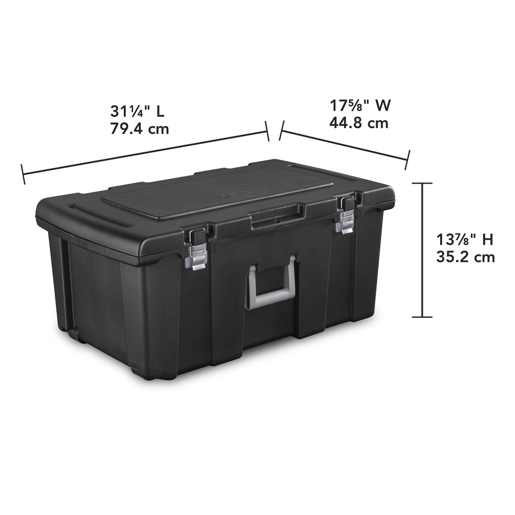 Black Plastic Footlocker E513657