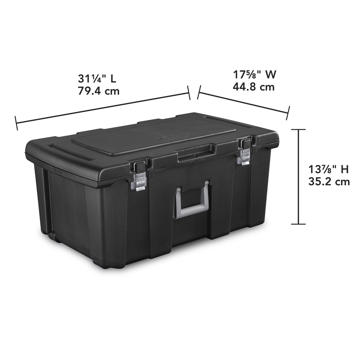 Black Plastic Footlocker E513657