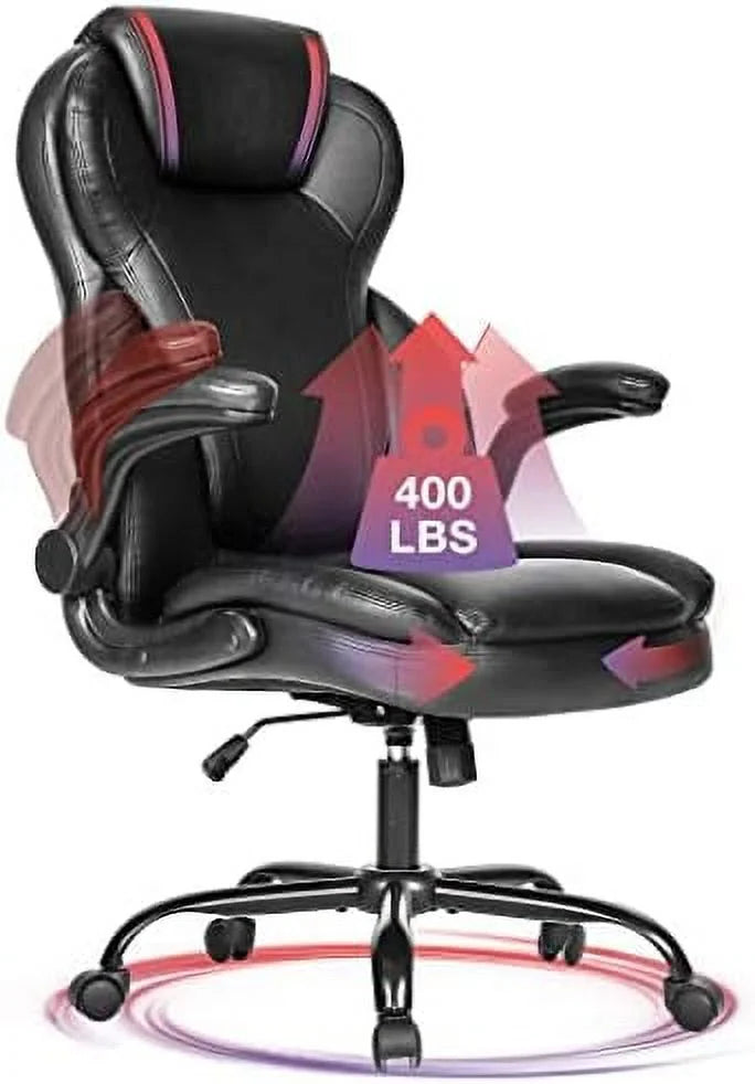 Big and Tall Fabric Office Chair 400lbs Heavy Duty Executive Desk Chair D69876