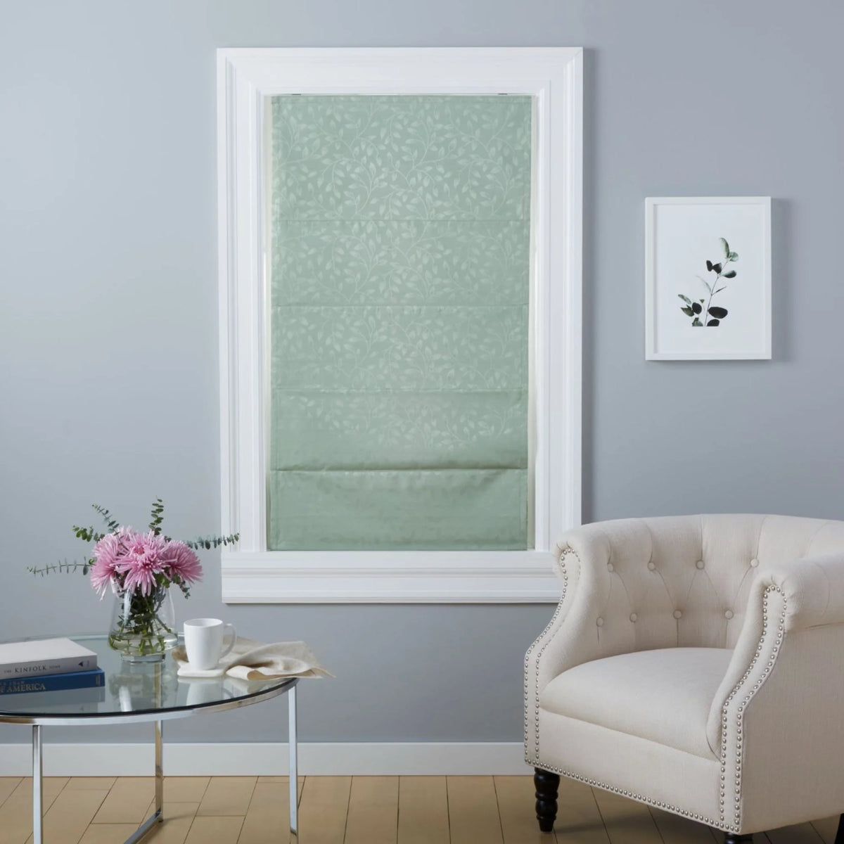 Sage 34"x 64" Blackout Roman Shade Y55528