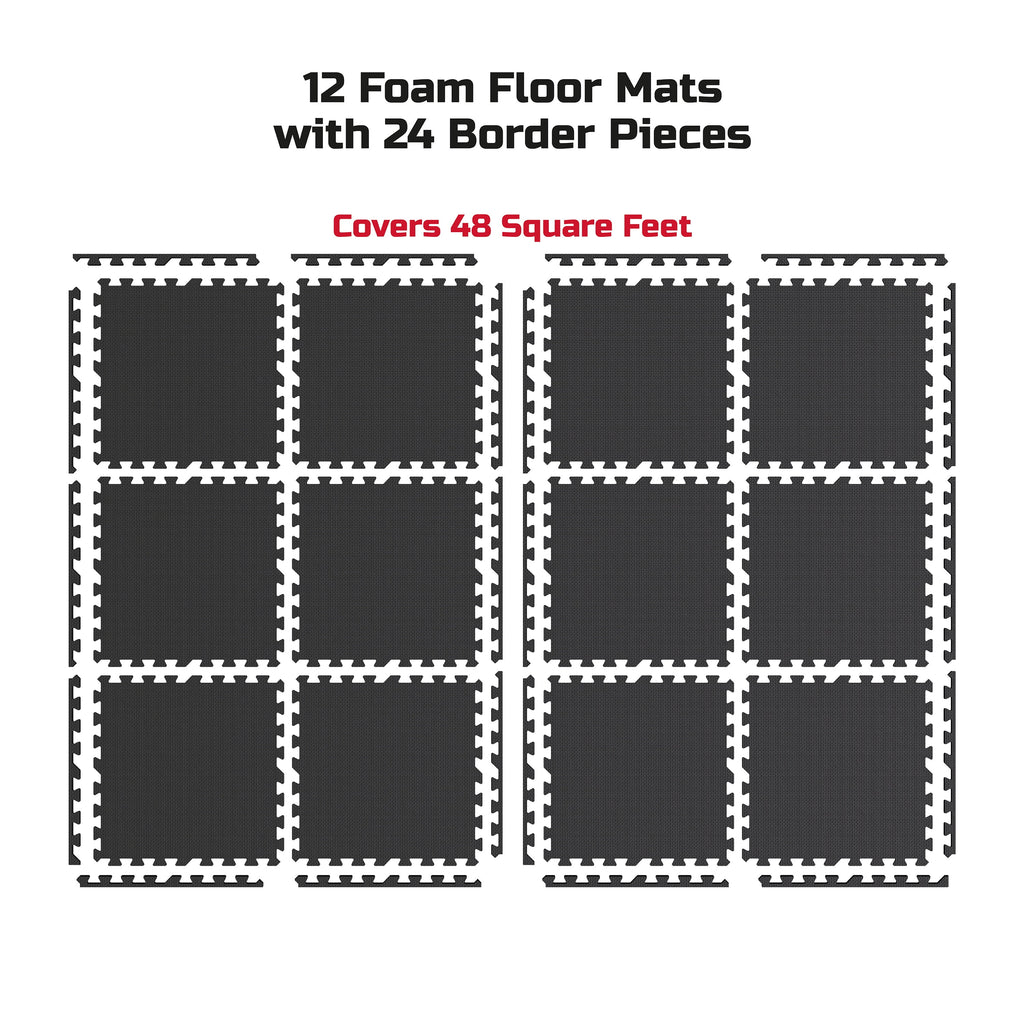 12-Pack Puzzle Foam Exercise Mat O4468