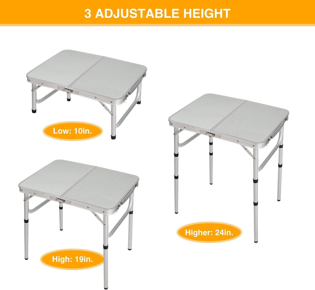 24''x16'' Aluminum Ultralight Height Adjustable Folding Camping Table R680